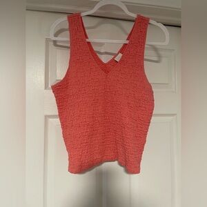 a new day Coral Textured Tank Top